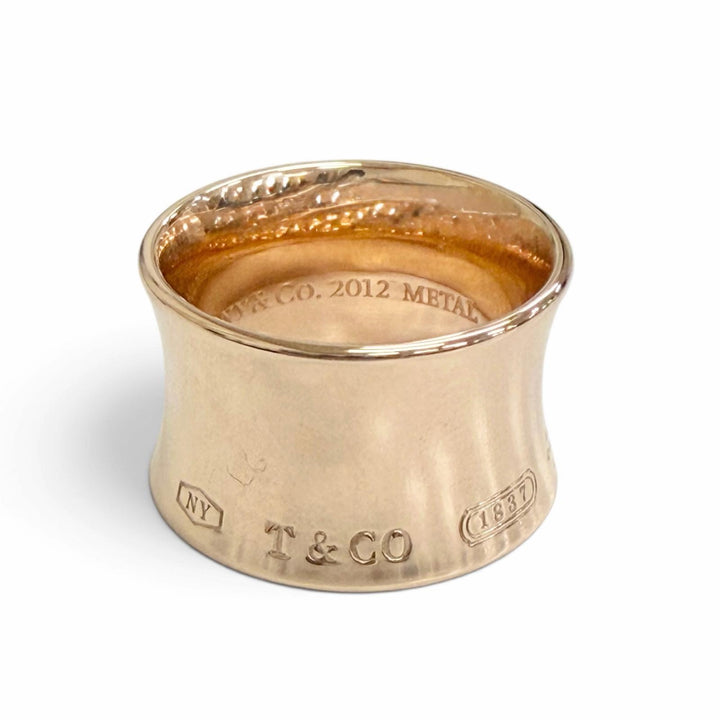 Excellent TIFFANY&Co. 1837 Rubedo Metal Wide Ring Gold series metal Women