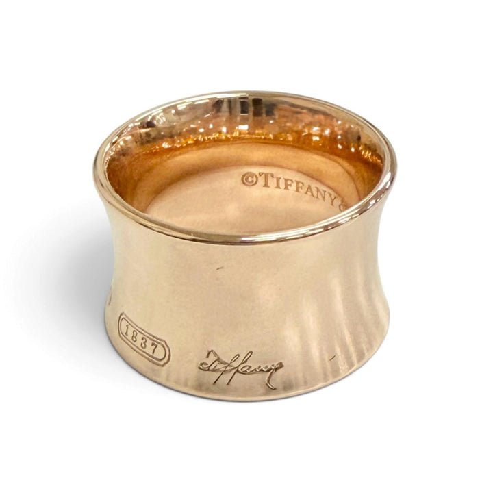 Excellent TIFFANY&Co. 1837 Rubedo Metal Wide Ring Gold series metal Women