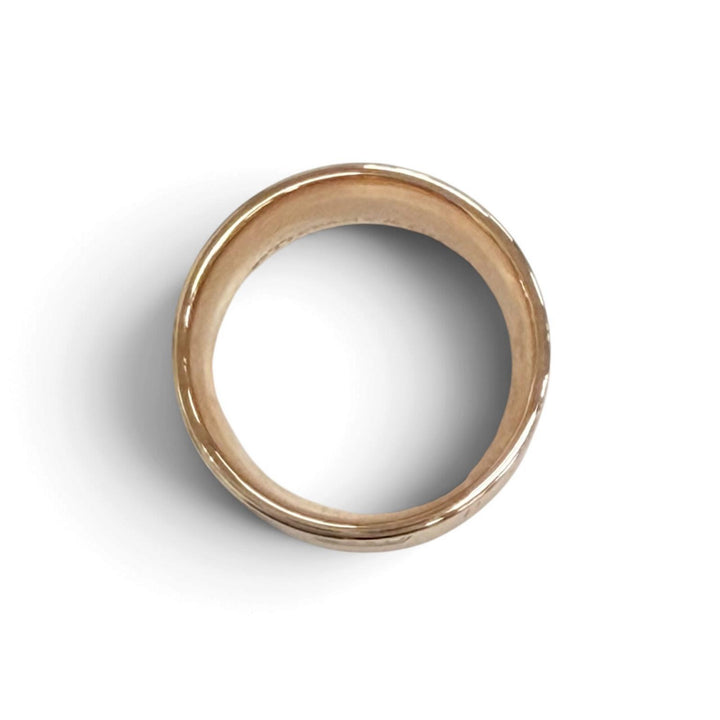 Excellent TIFFANY&Co. 1837 Rubedo Metal Wide Ring Gold series metal Women