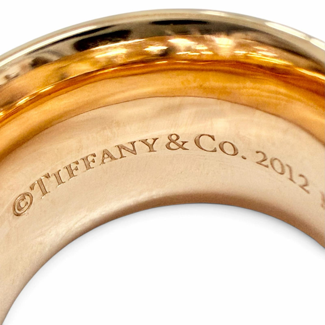 Excellent TIFFANY&Co. 1837 Rubedo Metal Wide Ring Gold series metal Women