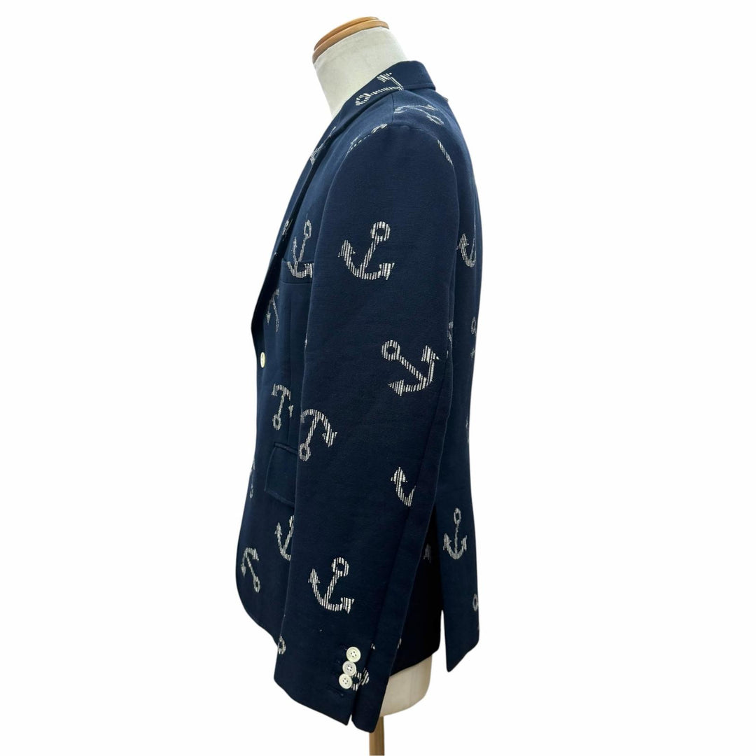 Excellent THOM BROWNE tailored jacket Navy polyester mens MJU426A