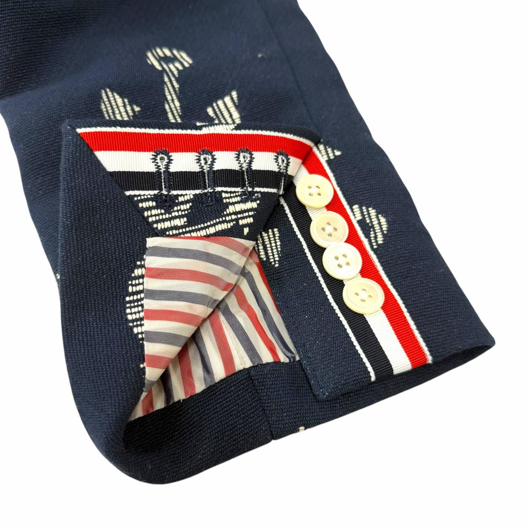 Excellent THOM BROWNE tailored jacket Navy polyester mens MJU426A