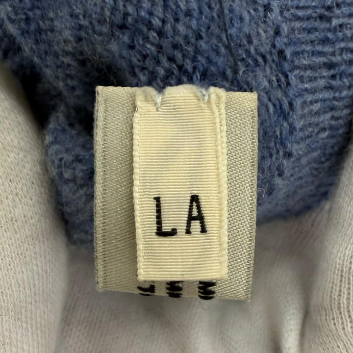 Excellent HERMES gloves Margiela period H logo blue cashmere Women