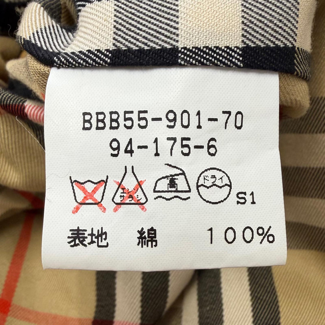 Great Burberrys coat Nova check liner, concealed placket Light khaki cotton mens
