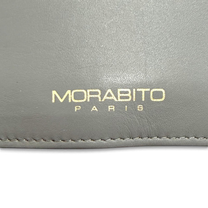 Excellent MORABITO Shoulder Bag Logo drawstring 2-way leather handbag beige