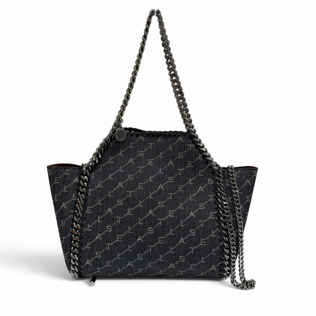 Pristine Stella McCartney Shoulder Bag Monogram Denim Reversible 2-Way 52928