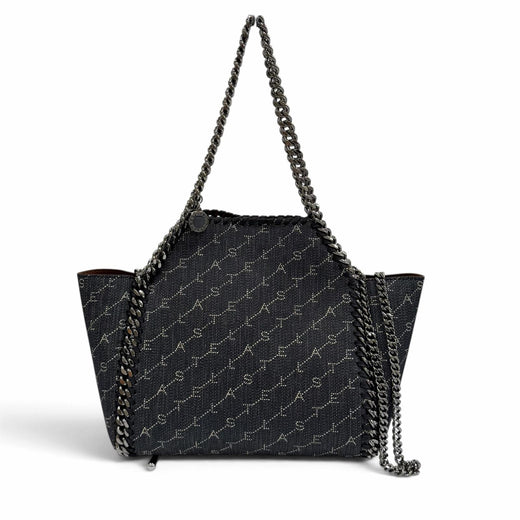 Pristine Stella McCartney Shoulder Bag Monogram Denim Reversible 2-Way 52928