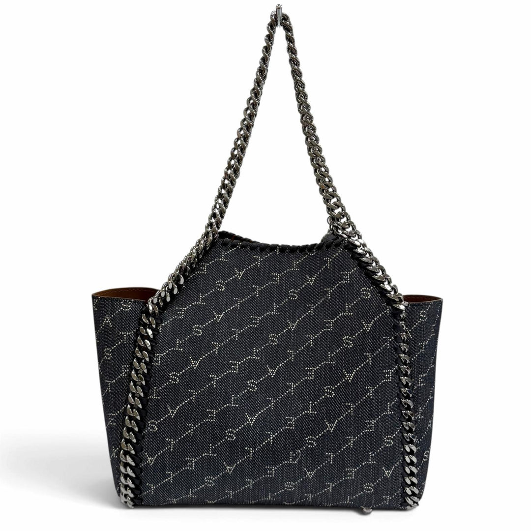 Pristine Stella McCartney Shoulder Bag Monogram Denim Reversible 2-Way 52928