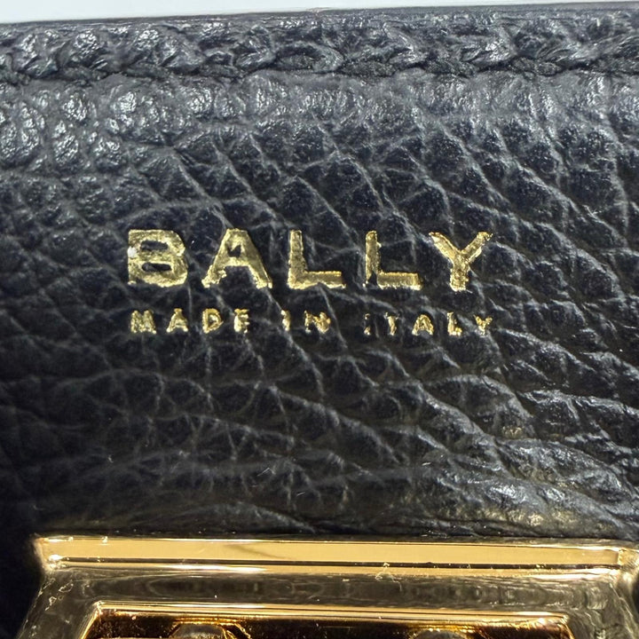 Excellent BALLY Shoulder Bag Lock Me Mini Bag 2-Way Cross Sling Bag black