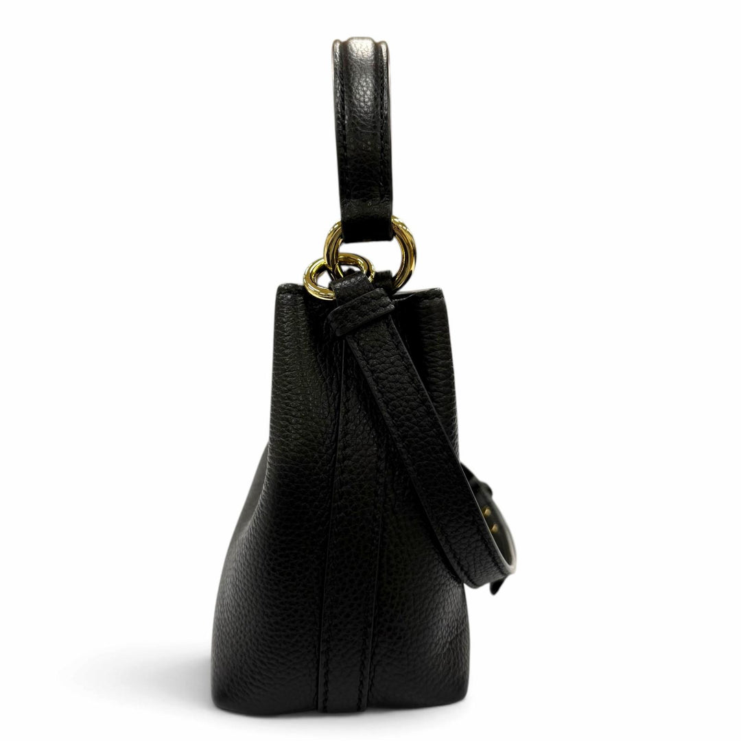 Excellent BALLY Shoulder Bag Lock Me Mini Bag 2-Way Cross Sling Bag black