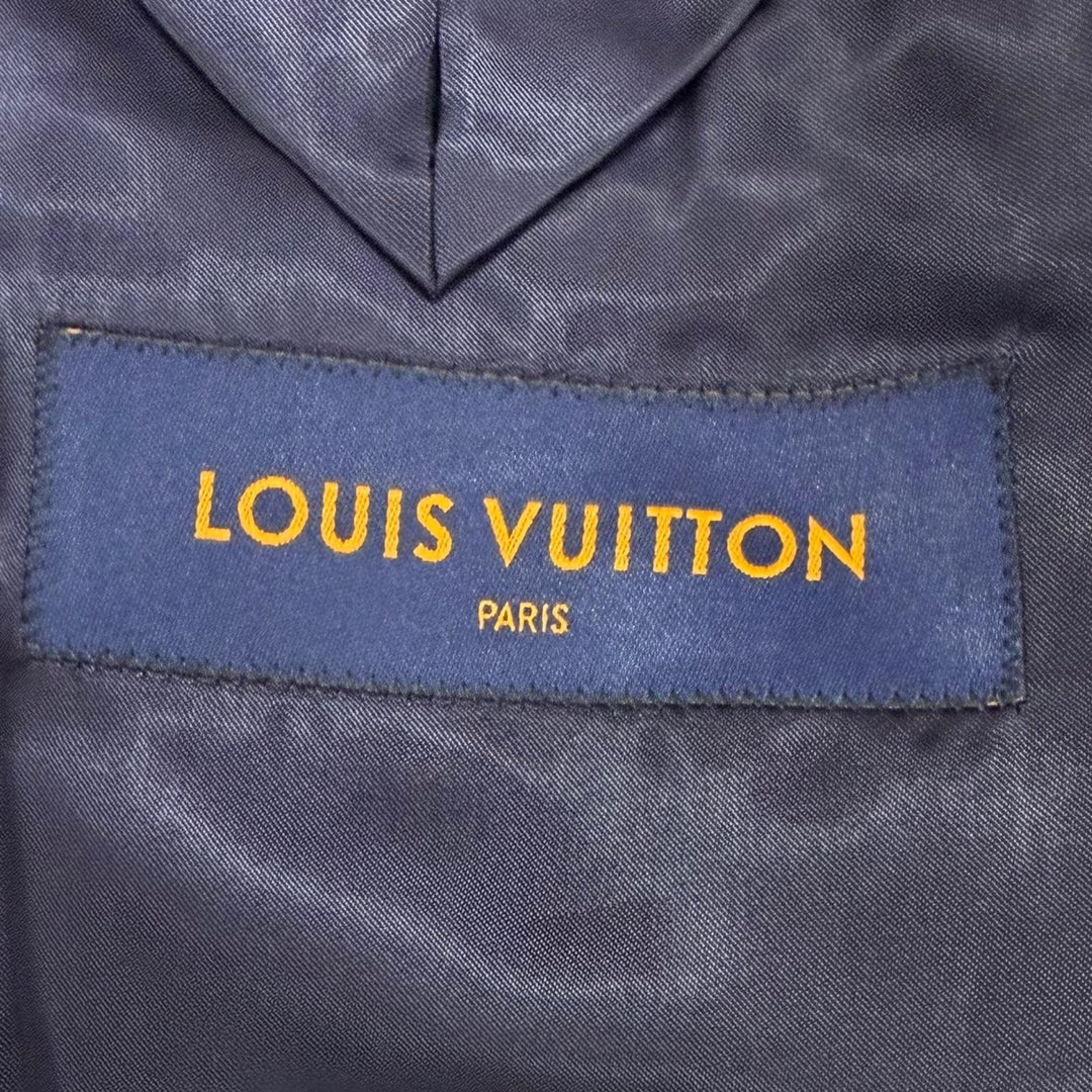 Pristine LOUIS VUITTON NIGO tailored jacket Giant Damier Navy
