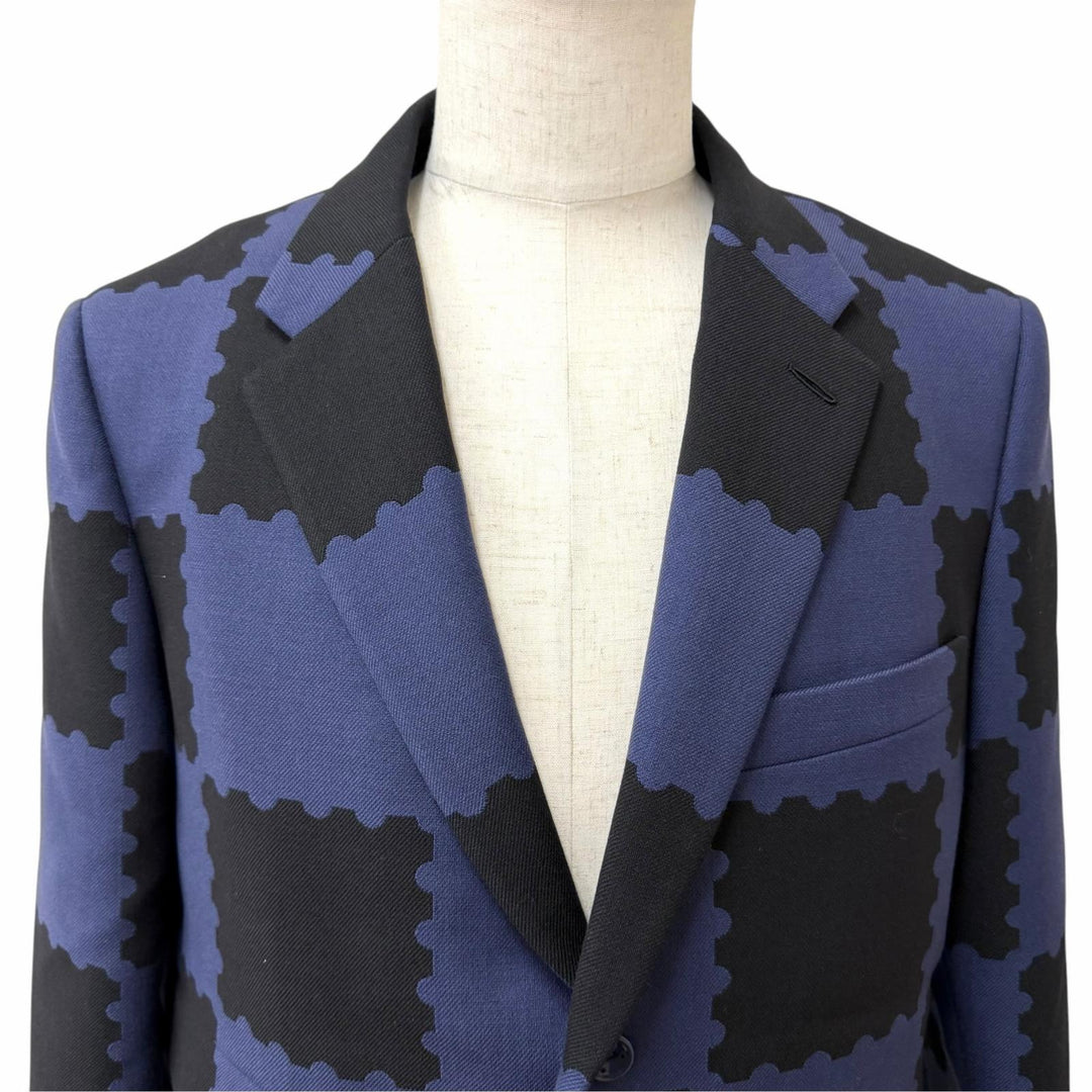 Pristine LOUIS VUITTON NIGO tailored jacket Giant Damier Navy