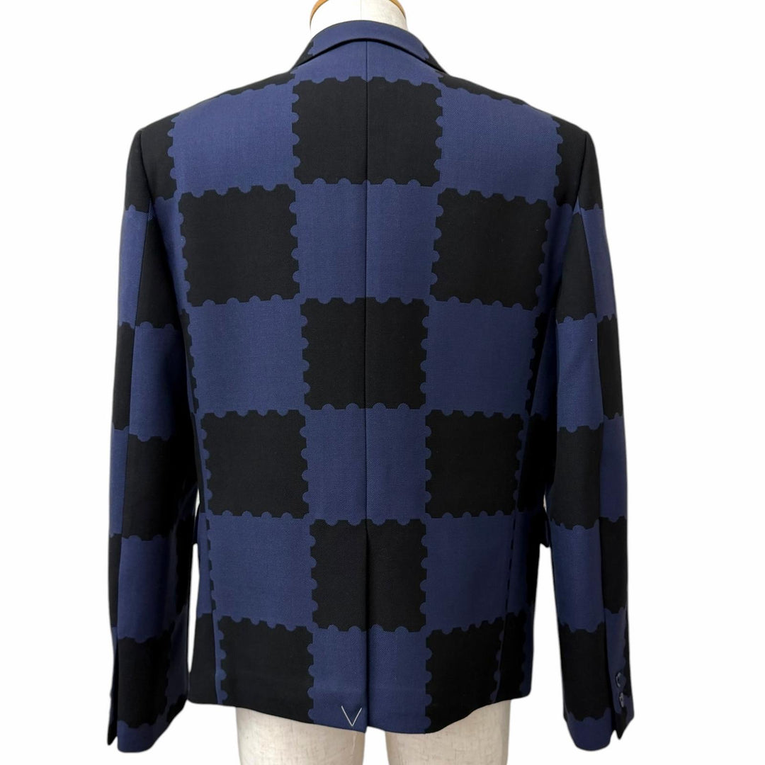 Pristine LOUIS VUITTON NIGO tailored jacket Giant Damier Navy