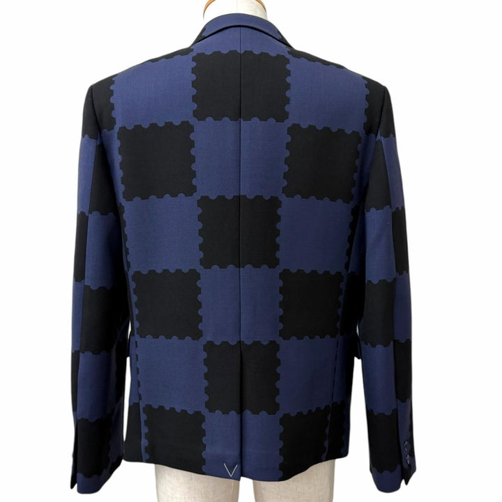Pristine LOUIS VUITTON NIGO tailored jacket Giant Damier Navy
