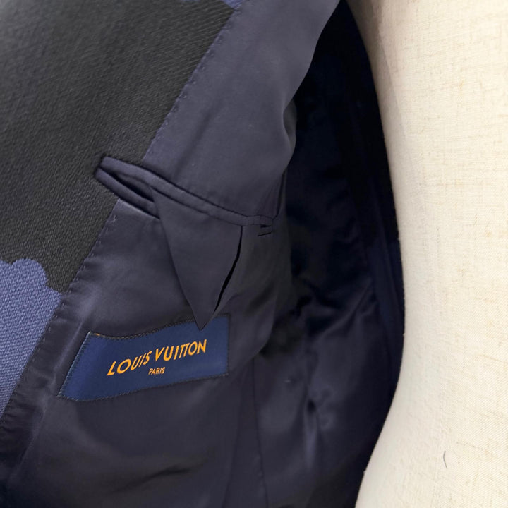 Pristine LOUIS VUITTON NIGO tailored jacket Giant Damier Navy