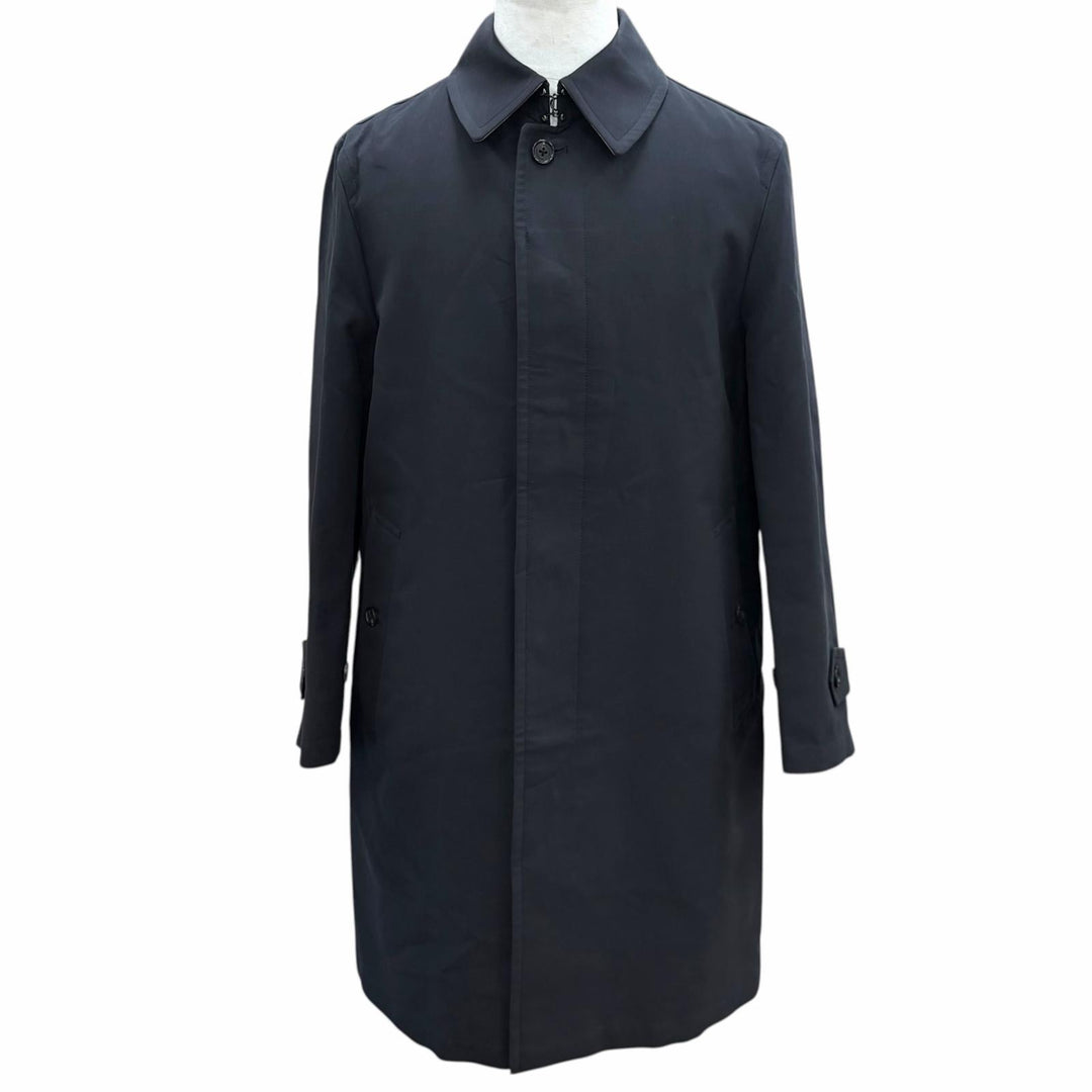Great BURBERRY LONDON coat Nova check pattern lining black cotton mens