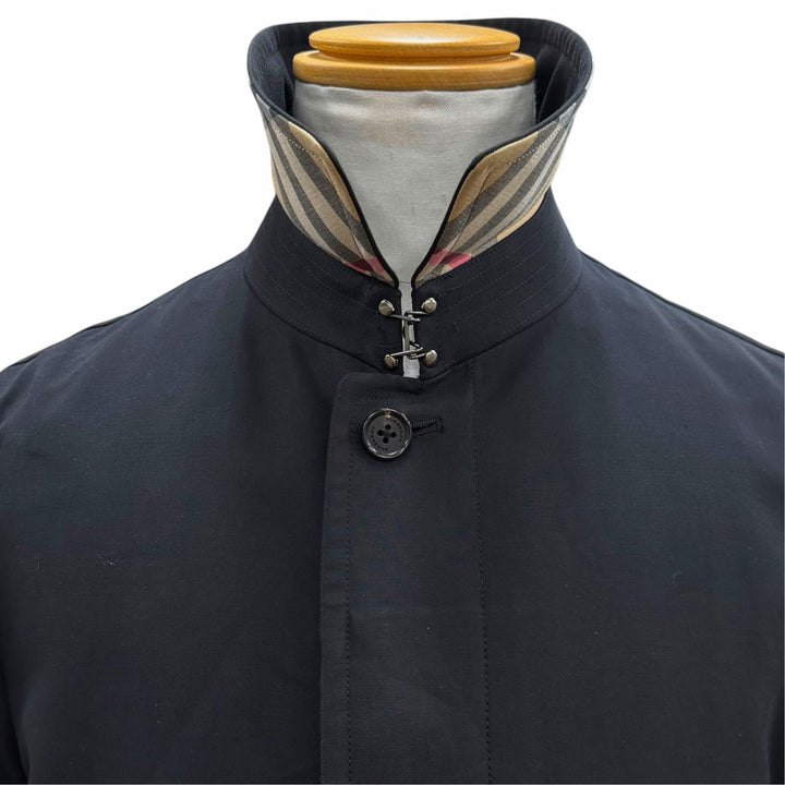 Great BURBERRY LONDON coat Nova check pattern lining black cotton mens