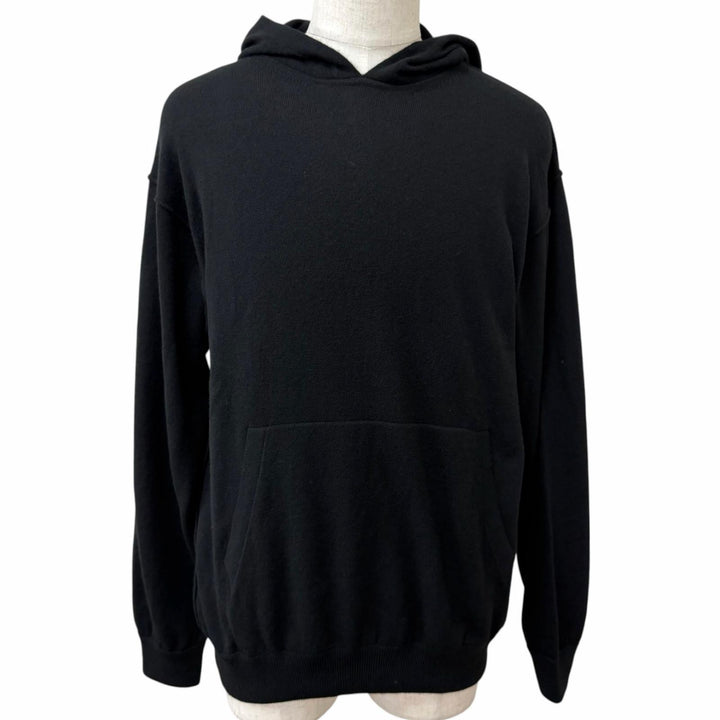 Excellent LOUIS VUITTON hoodie Inside Out Pullover Knit black cashmere mens L