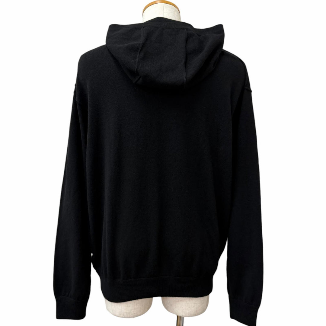 Excellent LOUIS VUITTON hoodie Inside Out Pullover Knit black cashmere mens L