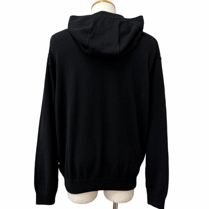 Excellent LOUIS VUITTON hoodie Inside Out Pullover Knit black cashmere mens L
