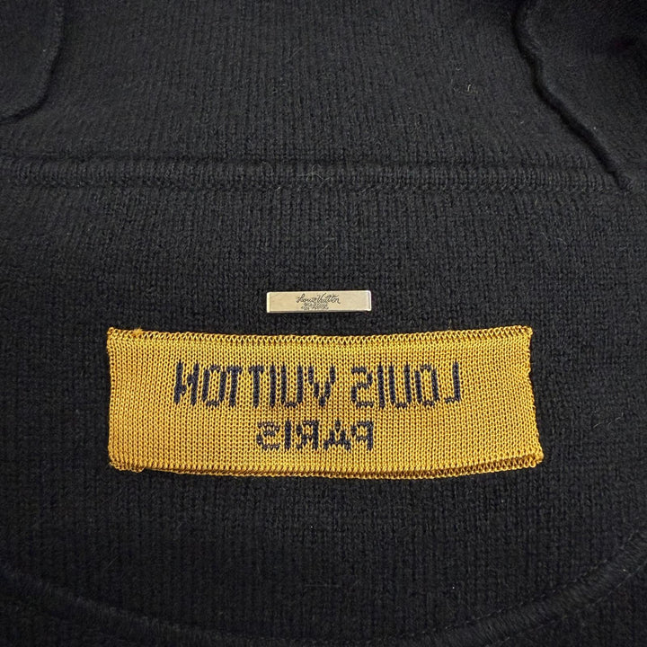 Excellent LOUIS VUITTON hoodie Inside Out Pullover Knit black cashmere mens L