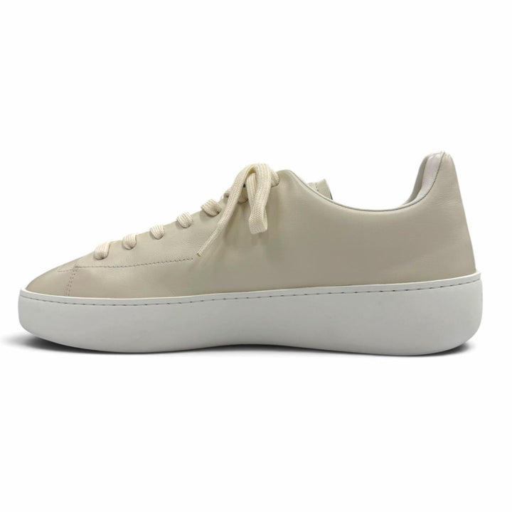 Excellent PRADA sneakers triangle logo triangle plate Chalk white 9 2EE483