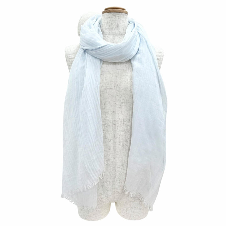 Excellent HERMES Naoshima H logo mini fringe large shawl stole scarf cotton
