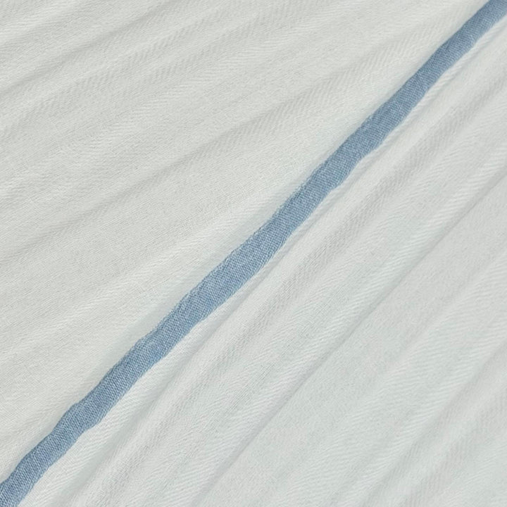 Excellent HERMES Naoshima H logo mini fringe large shawl stole scarf cotton