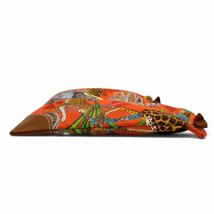 Great HERMES Shoulder Bag La Marche du Zambezi (The Zambezi River March) silk