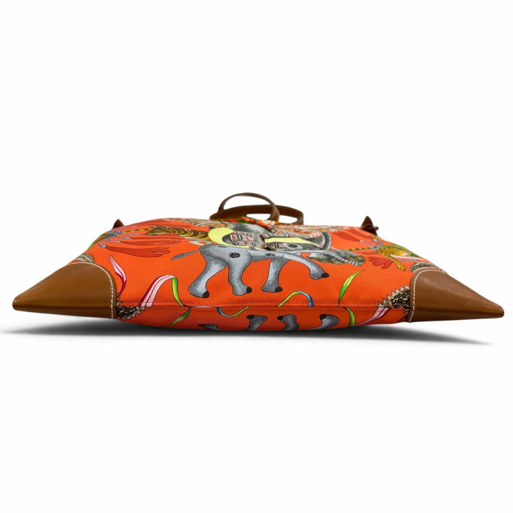 Great HERMES Shoulder Bag La Marche du Zambezi (The Zambezi River March) silk