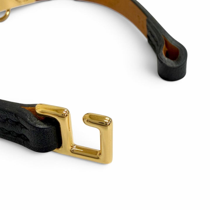 Excellent HERMES bracelet Micro Rival black Swift Women
