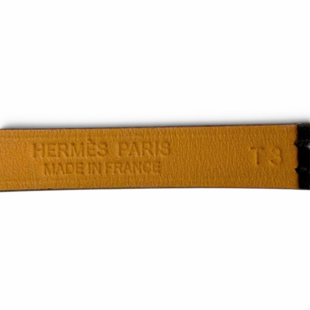 Excellent HERMES bracelet Micro Rival black Swift Women