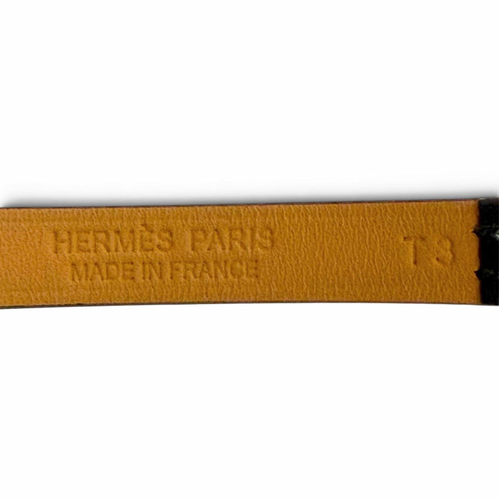 Excellent HERMES bracelet Micro Rival black Swift Women
