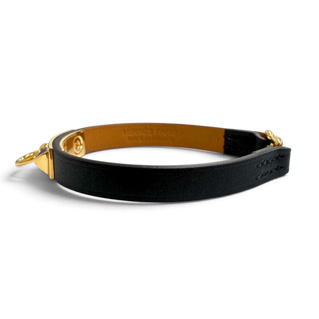 Excellent HERMES bracelet Micro Rival black Swift Women