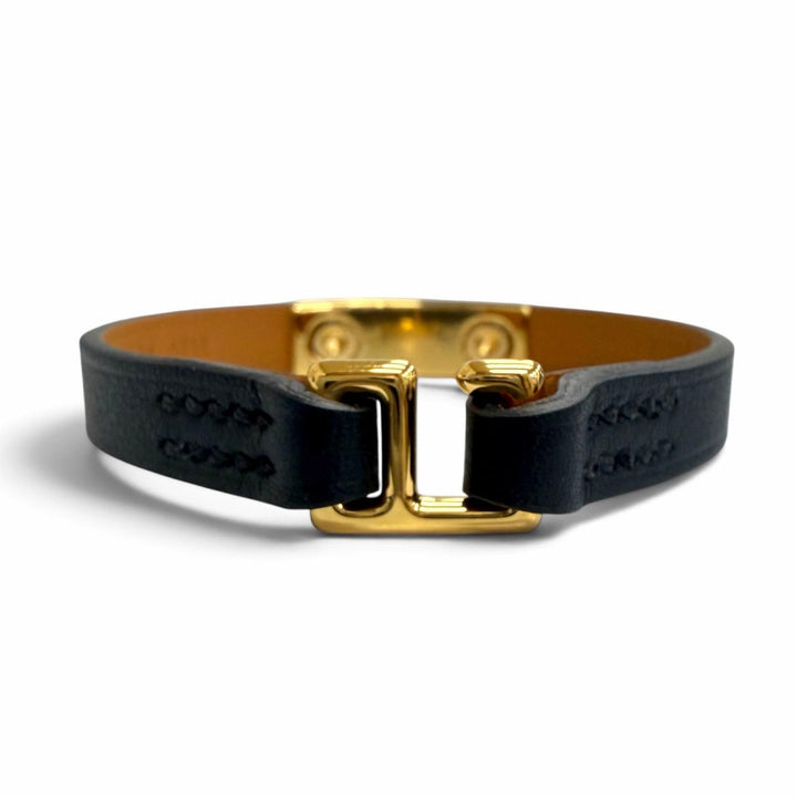 Excellent HERMES bracelet Micro Rival black Swift Women