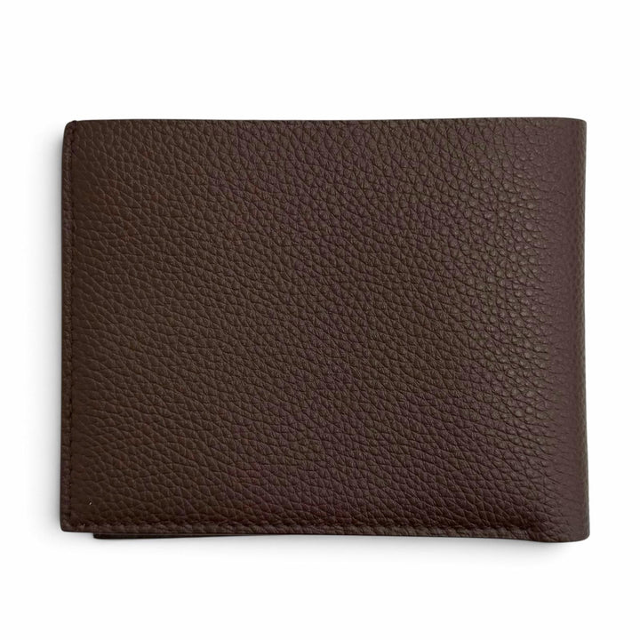 Pristine JIL SANDER Bifold Wallet Zip pocket wallet logo brown leather J25UI0002