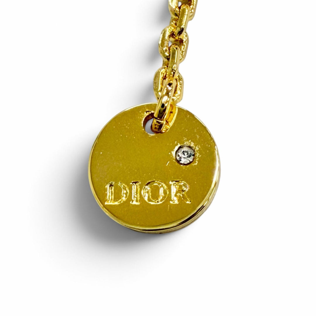 Excellent DIOR Petit CD Double Bracelet Star Rhinestone gold Women B1133PMTCY