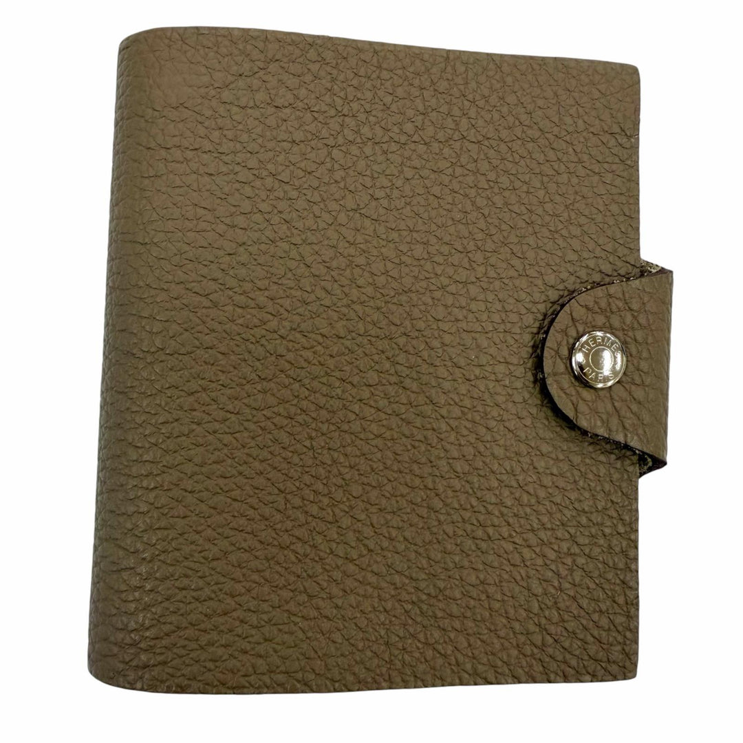 Excellent HERMES Ulysse mini notebook cover Refillable Serie Metal Togo Leather