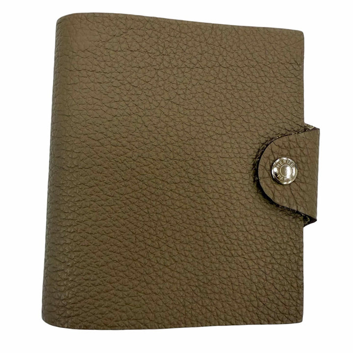Excellent HERMES Ulysse mini notebook cover Refillable Serie Metal Togo Leather
