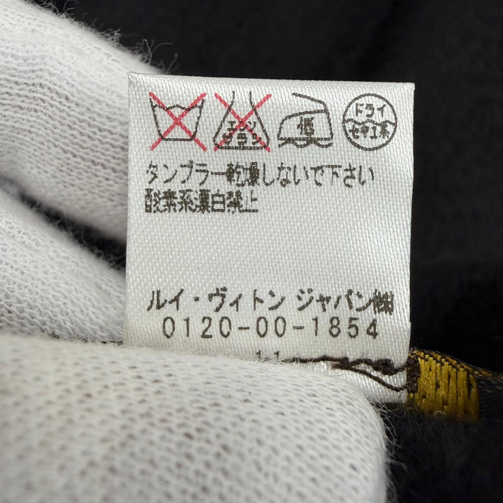 Great LOUIS VUITTON Scarf Echarpe Geram LV logo embroidery cashmere M75362