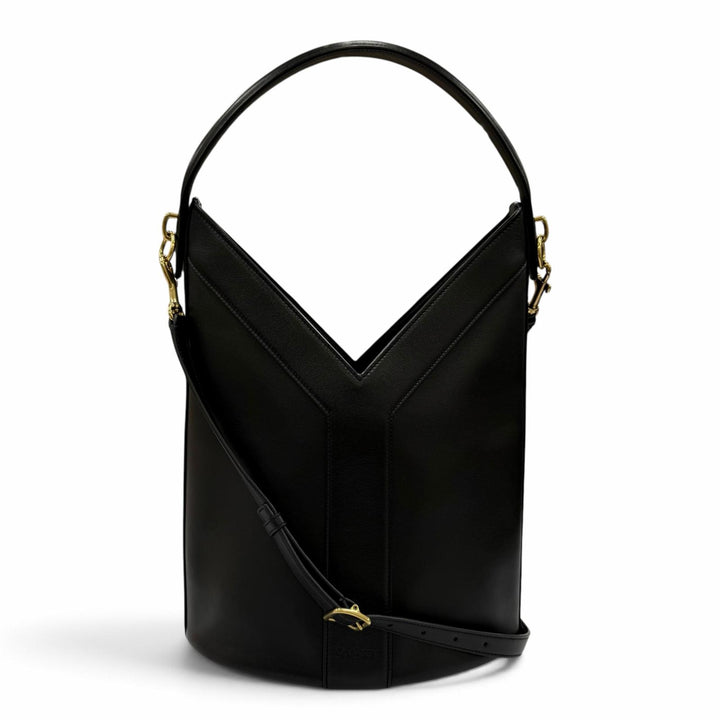 Excellent SAINT LAURENT Shoulder Bag Y-shaped top handle 2-way handbag leather