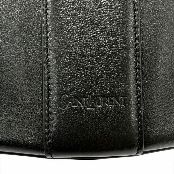 Excellent SAINT LAURENT Shoulder Bag Y-shaped top handle 2-way handbag leather