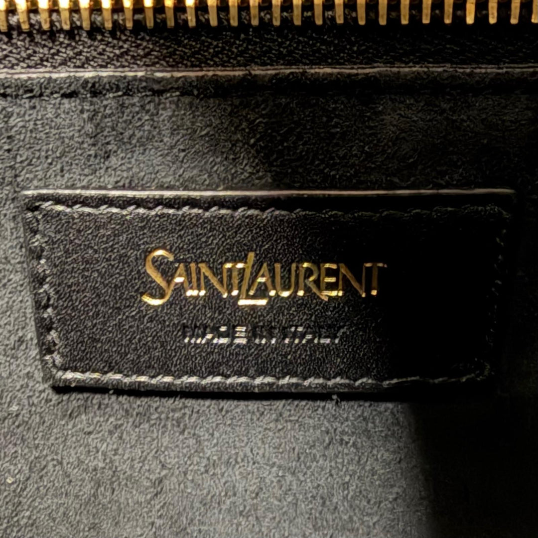 Excellent SAINT LAURENT Shoulder Bag Y-shaped top handle 2-way handbag leather