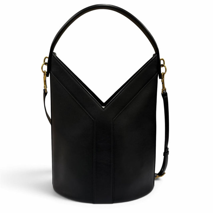 Excellent SAINT LAURENT Shoulder Bag Y-shaped top handle 2-way handbag leather