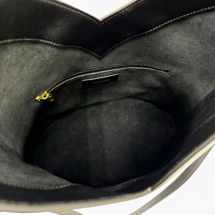 Excellent SAINT LAURENT Shoulder Bag Y-shaped top handle 2-way handbag leather