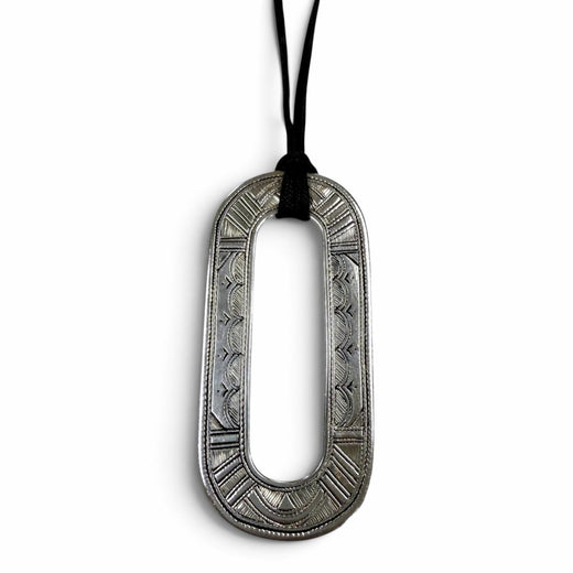 Very Good HERMES Necklace Touareg Silver AG925 mens