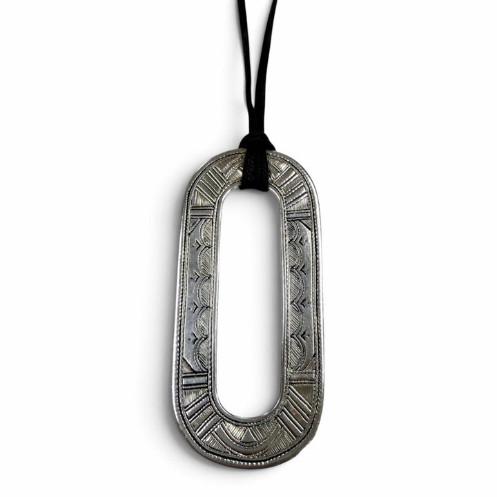 Very Good HERMES Necklace Touareg Silver AG925 mens