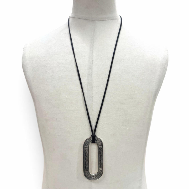 Very Good HERMES Necklace Touareg Silver AG925 mens