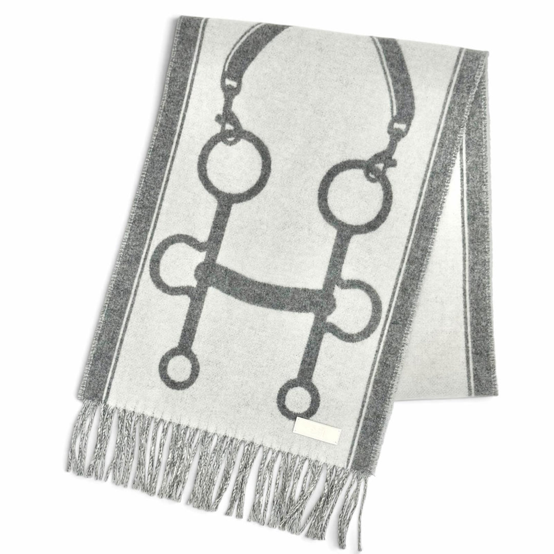 Excellent HERMES Scarf the mall Fringe Scarf Stole Shawl cashmere Women H259157S