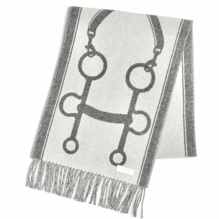 Excellent HERMES Scarf the mall Fringe Scarf Stole Shawl cashmere Women H259157S